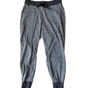 Athleta Joggers Track Pants Womens Medium Gray Heathered Athleisure Casual